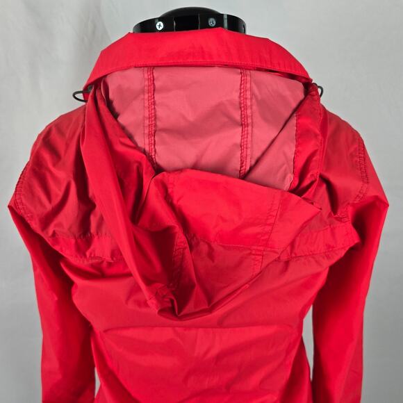 Columbia Light Rain Jacket Women's M Red Omni Shield Full Zip Up Hooded Pockets - Picture 6 of 16